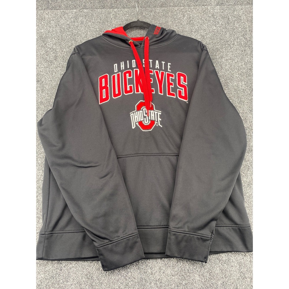 Scarlet & Gray Ohio State Buckeyes Hoodie Mens XL Gray Performance Sweatshirt